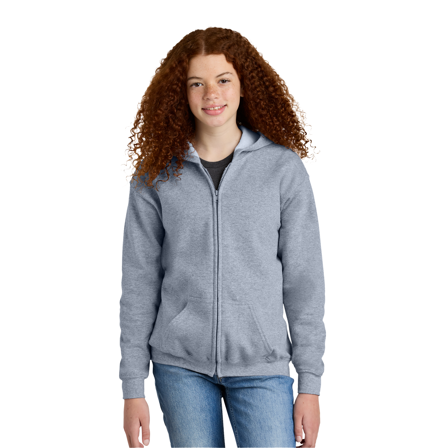 Youth Gildan 18600B Heavy Blend Zipped Hoodie