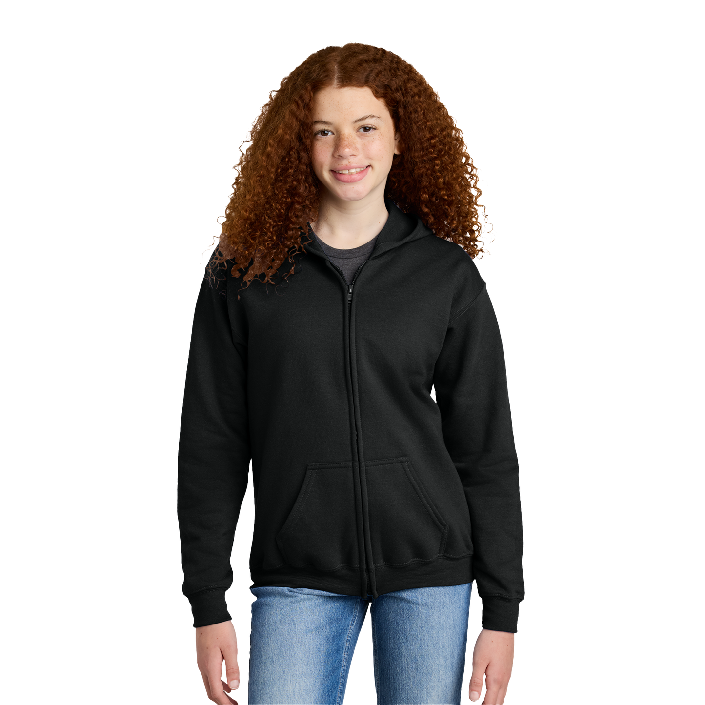 Youth Gildan 18600B Heavy Blend Zipped Hoodie