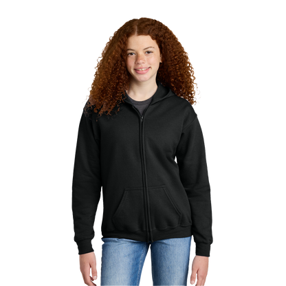 Youth Gildan 18600B Heavy Blend Zipped Hoodie
