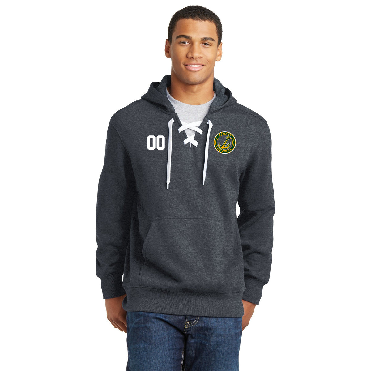 Oswego Women's Club Hockey Lace Up Hoodie - Circle