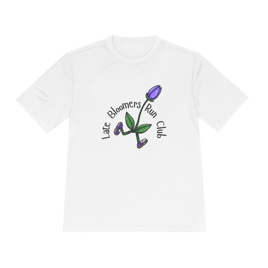 PTJT Late Bloomers Run Club Unisex Moisture Wicking Tee