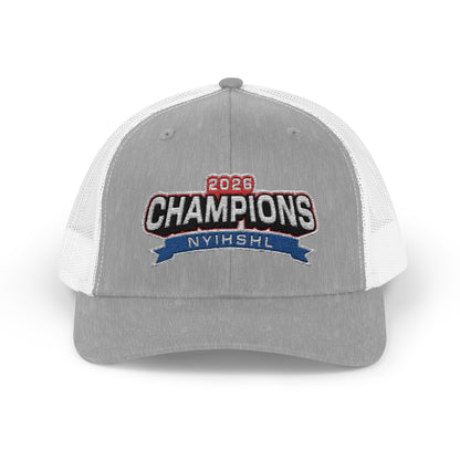 2026 NYIHSHL Champions — Bellmore Merrick Snapback Trucker Cap