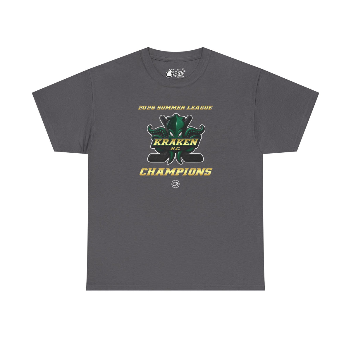Kraken H.C. Champions Tee — 2026 Summer League Hockey Team Shirt