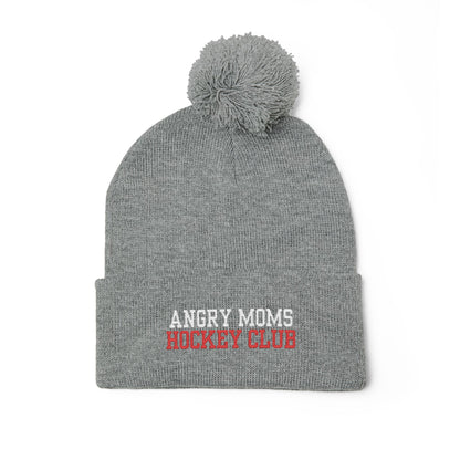 Angry Moms Pom-Pom Knit Cap (Embroidery)