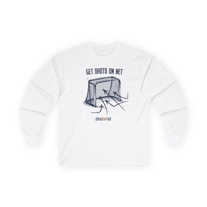 Drive4Five "Shots On Net" Long Sleeve Tee