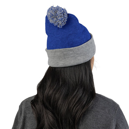 Pom-Pom Knit Cap (Embroidery)