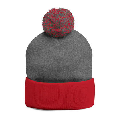 Pom-Pom Knit Cap (Embroidery)