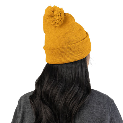 Pom-Pom Knit Cap (Embroidery)
