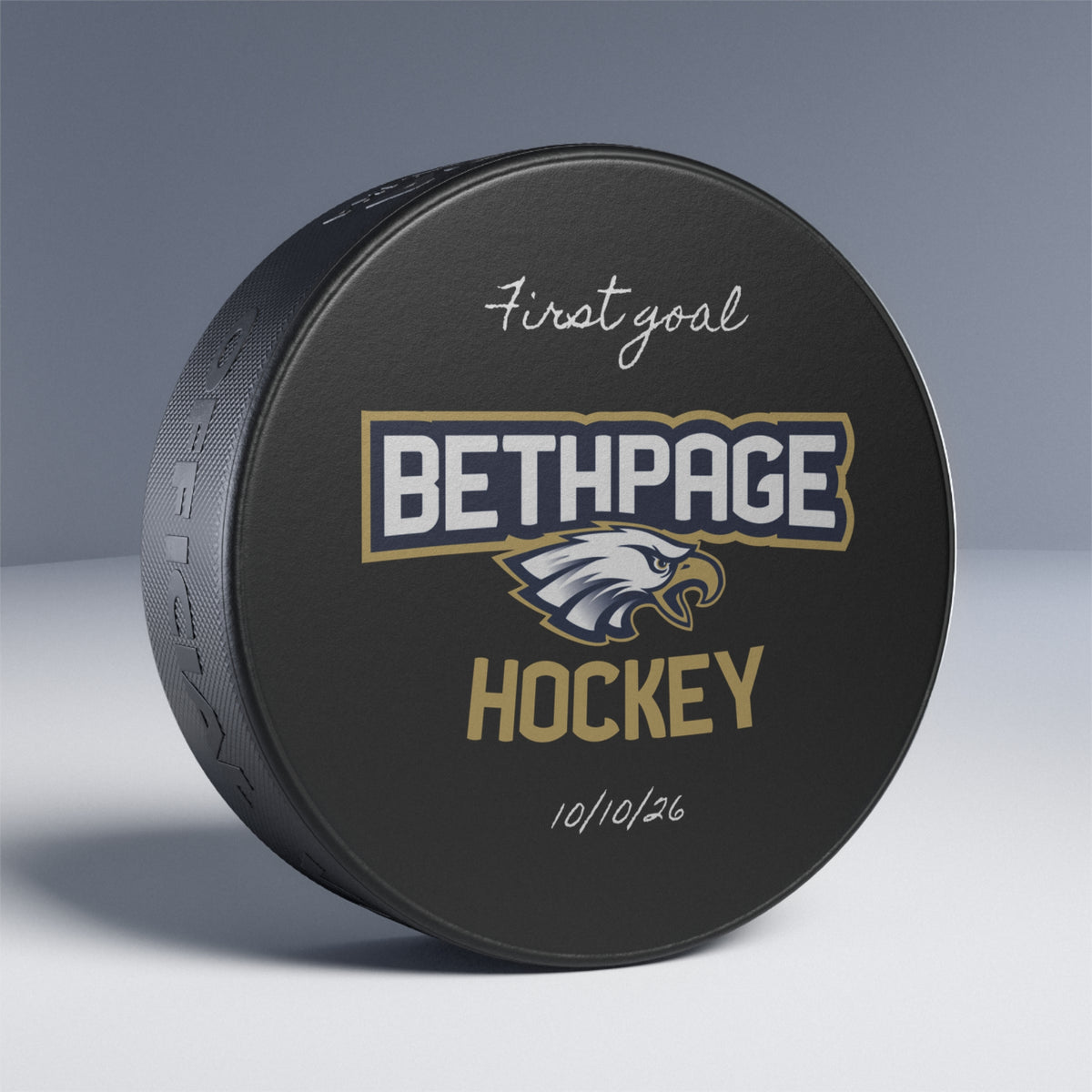 Bethpage Hockey Milestone Puck