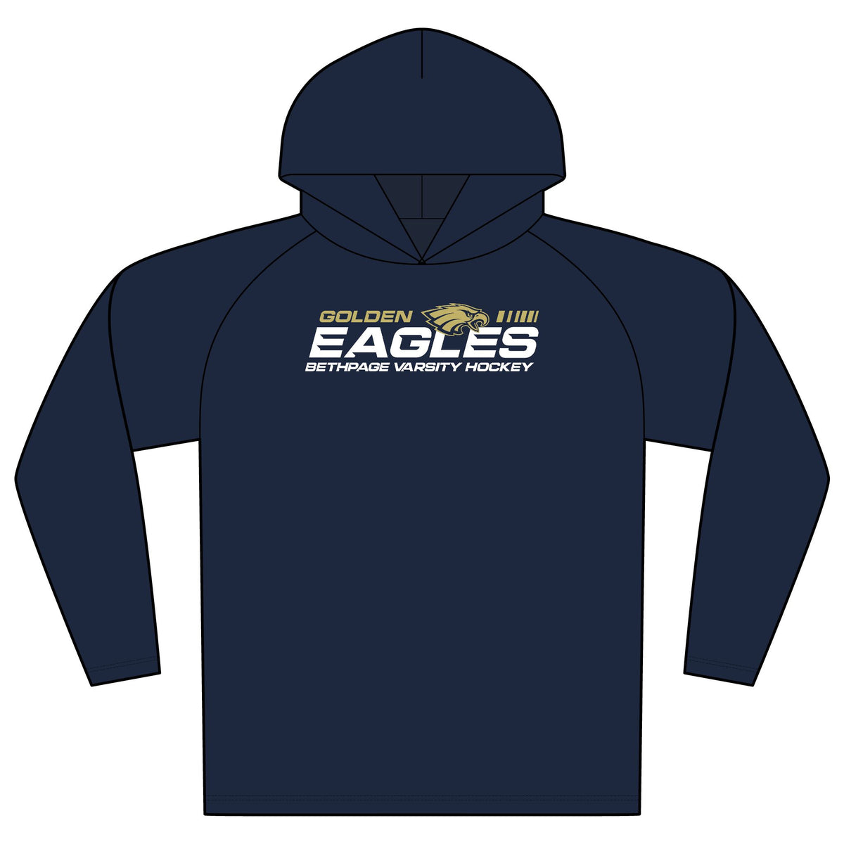 Bethpage Hockey Long Sleeve Hooded Tee Warmup