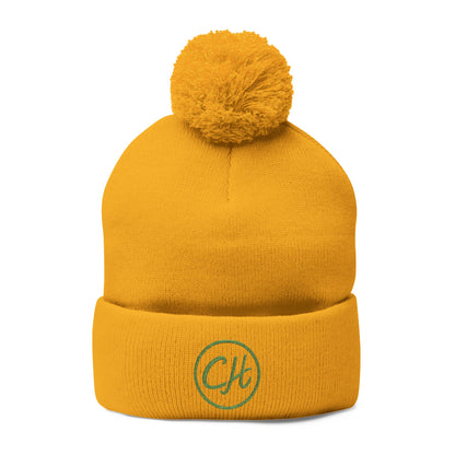 Pom-Pom Knit Cap (Embroidery)