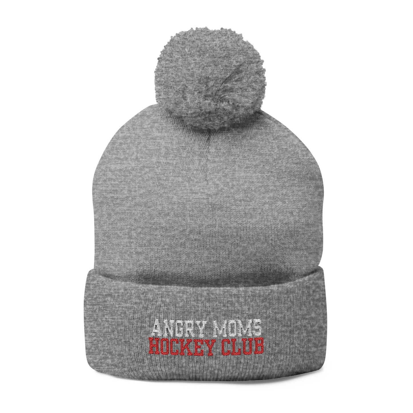 Angry Moms Pom-Pom Knit Cap (Embroidery)