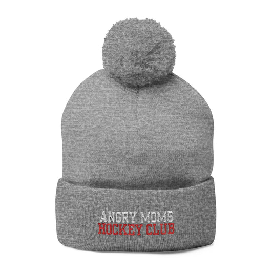 Angry Moms Pom-Pom Knit Cap (Embroidery)