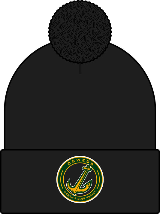 Oswego Women's Club Hockey Heather Pom Beanie