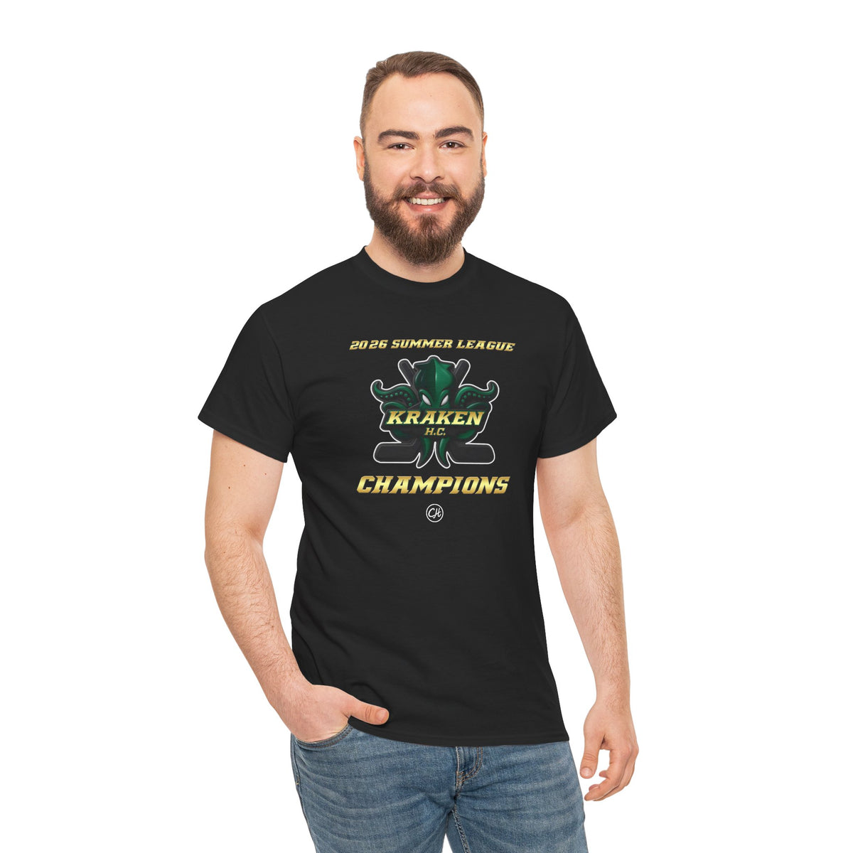 Kraken H.C. Champions Tee — 2026 Summer League Hockey Team Shirt