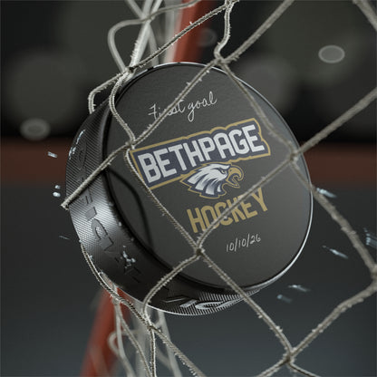 Bethpage Hockey Milestone Puck