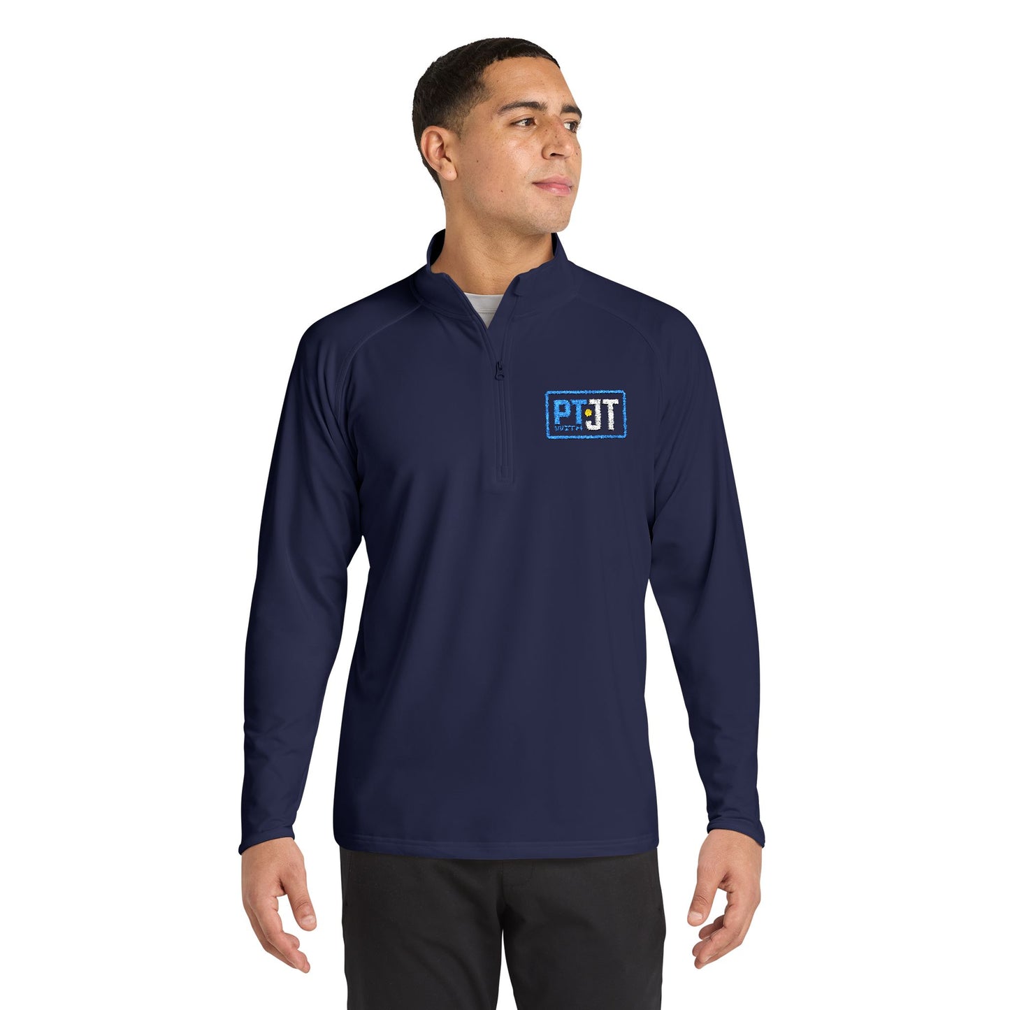 PT With JT Logo Sport-Wick® Stretch Quarter-Zip Pullover