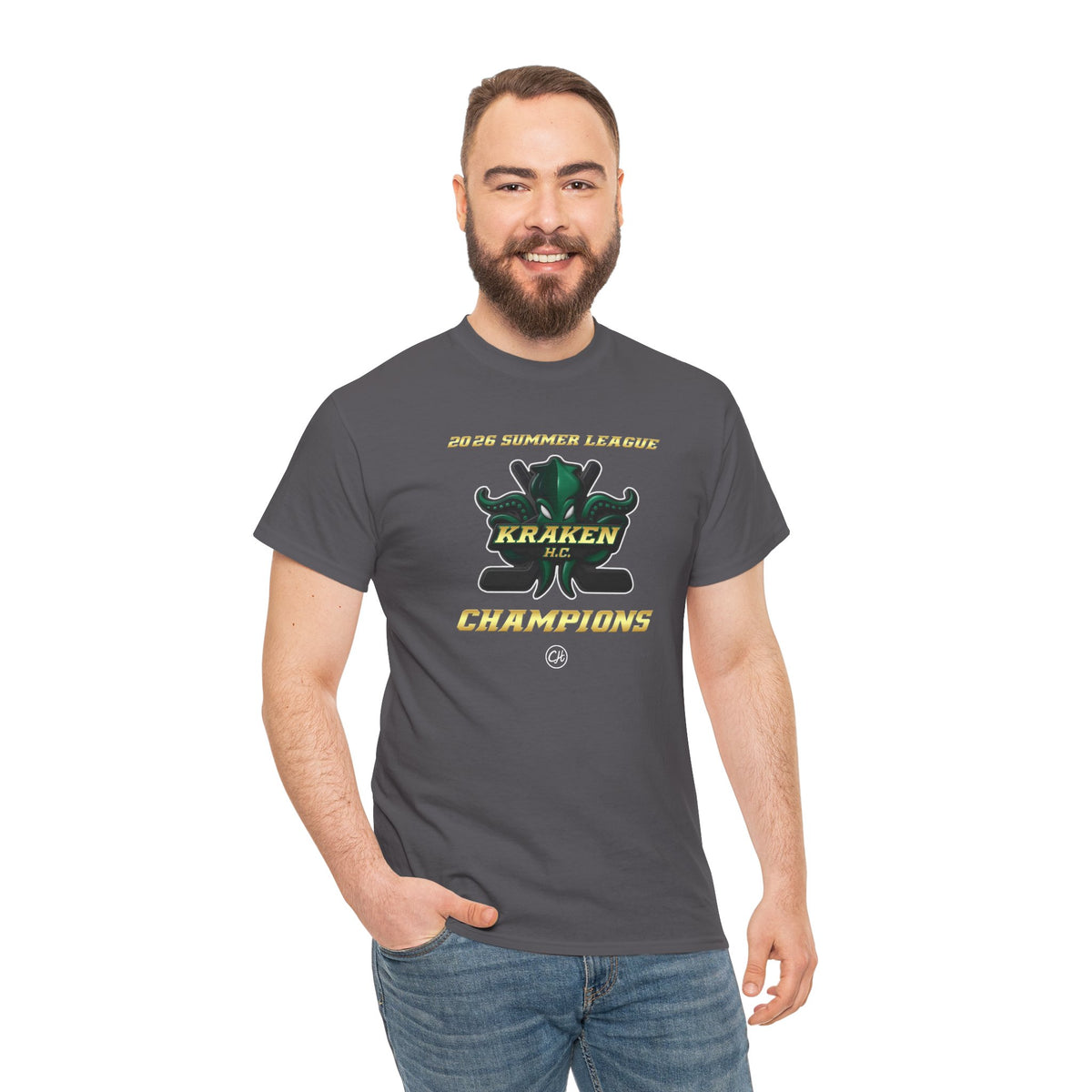 Kraken H.C. Champions Tee — 2026 Summer League Hockey Team Shirt