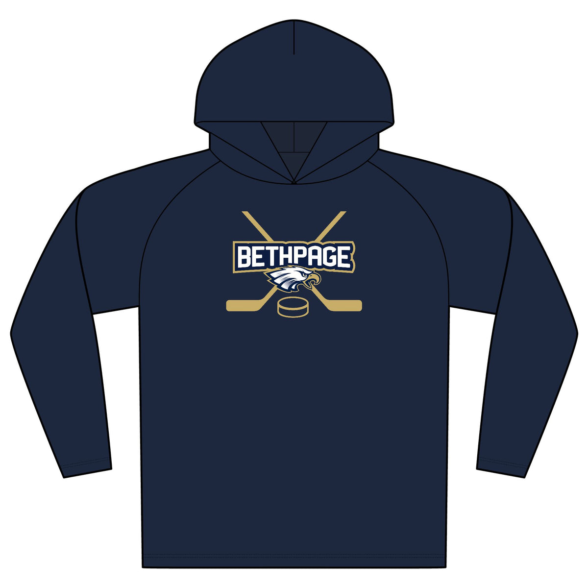 Bethpage Hockey Performance Hoodie - Puck (Custom)