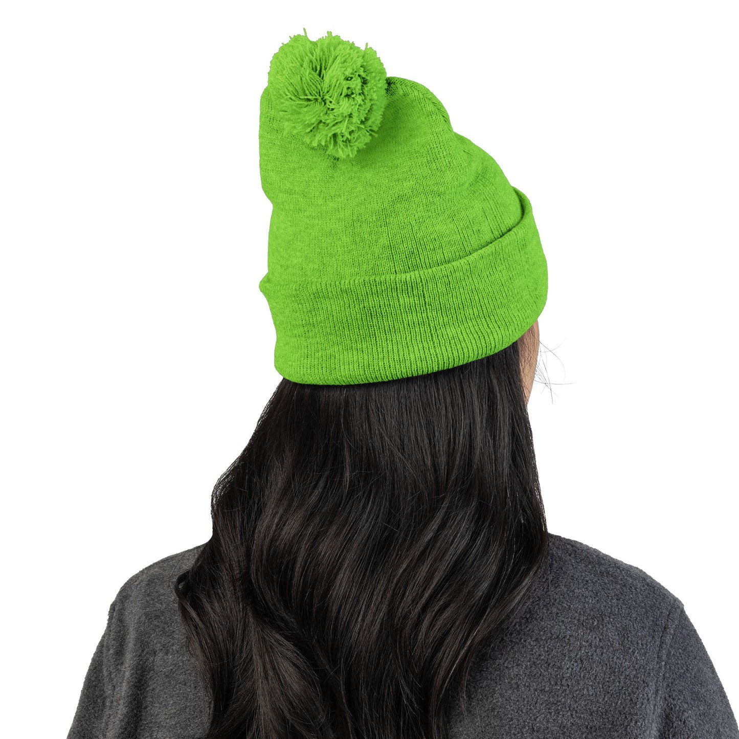 Pom-Pom Knit Cap (Embroidery)