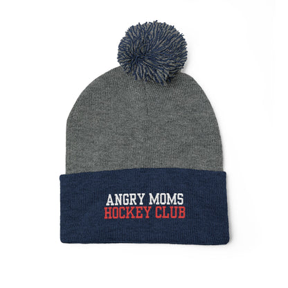Angry Moms Pom-Pom Knit Cap (Embroidery)