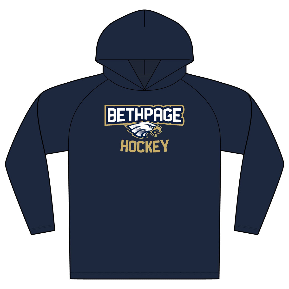 Bethpage Hockey Performance Hoodie - Arch (Custom)