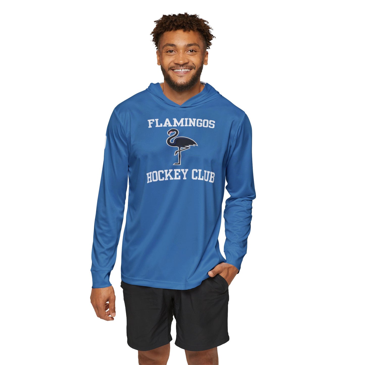 Flamingos Practice Hoodie - Blue